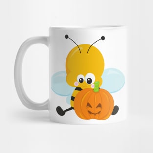 Halloween, Cute Bee, Pumpkin, Trick Or Treat, Boo Mug